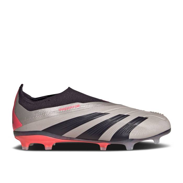 アディダス Adidas 【 Predator 24 Elite Laceless Fg K 'Vivid Horizon Pack' Youth Platinum Metallic/Aurora Black/Carbon 】 プレデター エリート ジュニア キッズ Platinum プラチナム 黒色 ブラック カーボン｜スニケス 43,420円