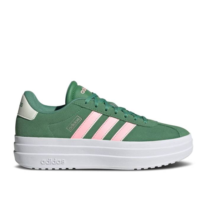 アディダス Adidas 【 Wmns Vl Court Bold \u0027Preloved Green Pink Spark\u0027 Women Preloved Green/Pink Spark/Ivory 】 厚地の外套 green 緑・緑であること pink さくら色 レディース green 緑・緑であること pink さくら色 象牙色