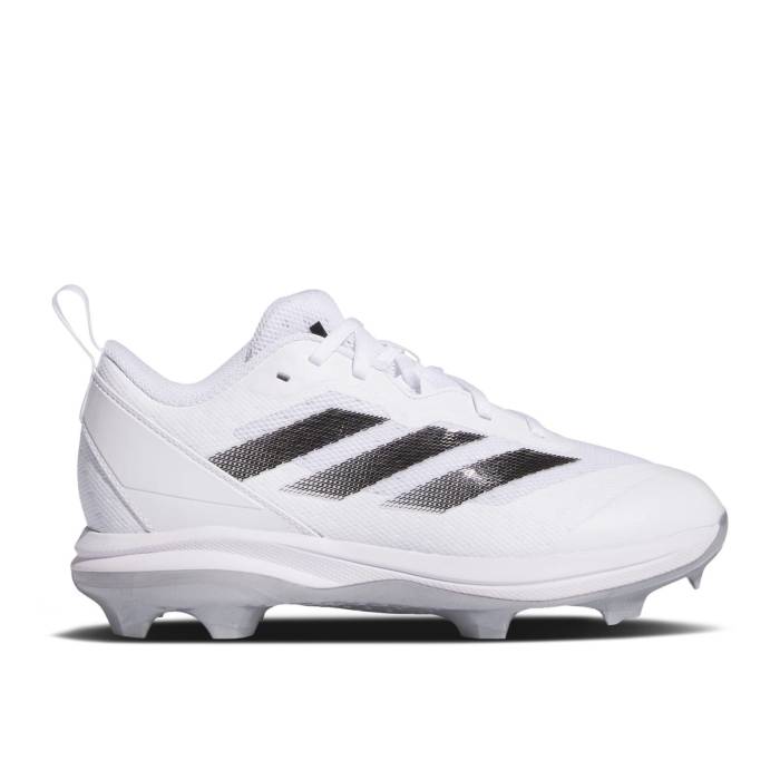 アディダス Adidas 【 Adizero Instinct Tpu J \u0027White Black\u0027 Youth Cloud White/Core Black/Silver Metallic 】 アディゼロ 本能 御坊っちゃん キッズ 白いこと 白いこと 中核グループ 黒いこと 黒いこと Silver しろがね色・しろがね色