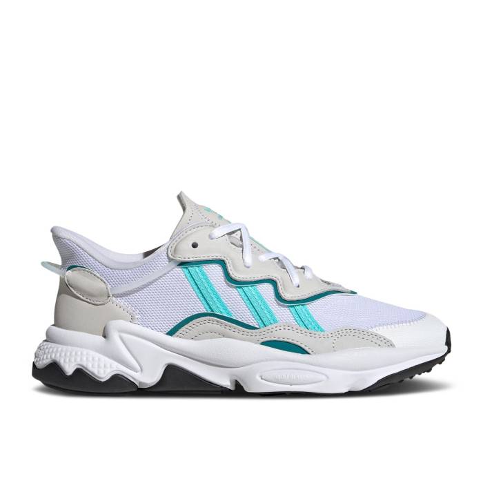 アディダス Adidas 【 Wmns Ozweego 'White Flash Aqua' Women Cloud White/Flash Aqua/Arctic Fusion 】 レディース 白色 ホワイト アクア Fusion フュージョン