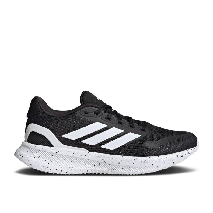 アディダス Adidas 【 Wmns Runfalcon 5 'Black White Speckled' Women Core Black/Cloud White/Core Black 】 白色 ホワイト レディース コア 黒色 ブラック 白色 ホワイト