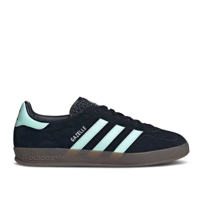 アディダス Adidas 【 Gazelle Indoor 'Clear Mint Pack' Men Core Black/Clear Mint/Gum 】 ガゼル メンズ コア 黒色 ブラック｜スニケス