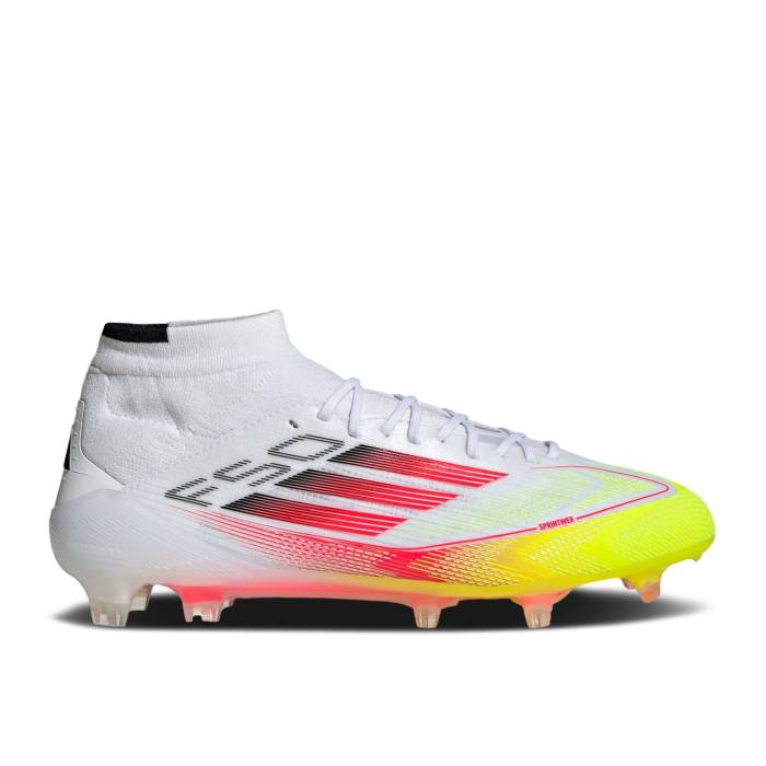 アディダス Adidas 【 Wmns Adizero F50 Elite Mid Fg \u0027Pure Victory Pack\u0027 Women Cloud White/Lucid Red/Solar Yellow 】 アディゼロ エリート ミッド Victory 制覇 レディース 白いこと 白いこと Red 赤・赤いこと yellow 黄味がかった