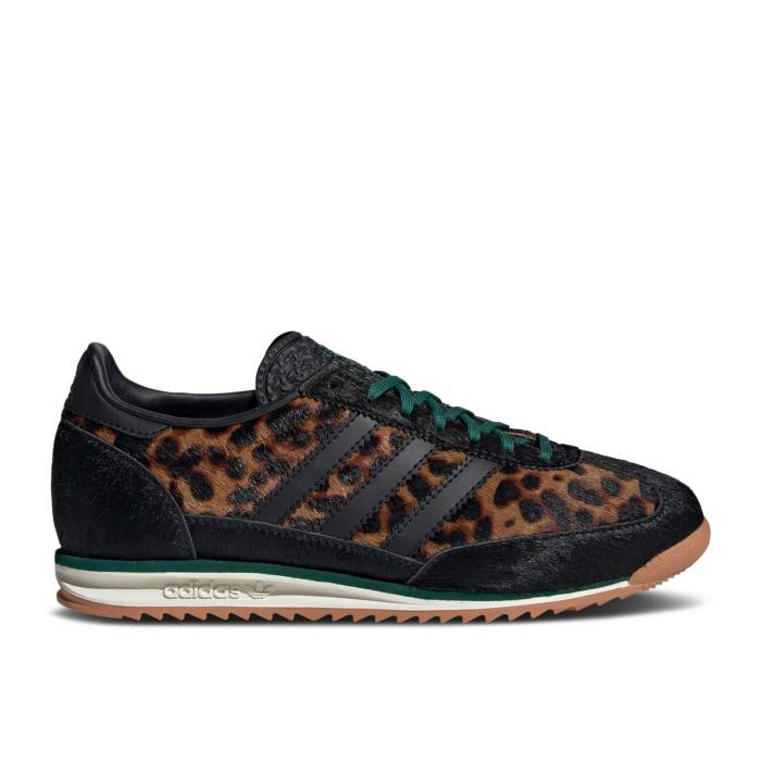 アディダス Adidas 【 Wmns Sl72 Og \u0027Cheetah Pack - Collegiate Green\u0027 Women Core Black/Off White/Collegiate Green 】 レディース 中核グループ 黒いこと 黒いこと 白いこと 白いこと green 緑・緑であること
