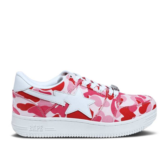 ベイプ Bape 【 Sta Low \u0027Pink Abc Camo\u0027 Men Pink/Red/White 】 メンズ pink さくら色 Red 赤・赤いこと 白いこと 白いこと スニーカー-メンズ靴