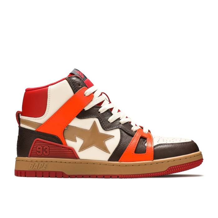 ベイプ Bape 【 Sta 93 Hi 'Red Orange Light Sand' Men Red Orange/Light Sand 】 orange 橙・オレンジ メンズ Red 赤・レッド orange 橙・オレンジ 砂色・サンド
