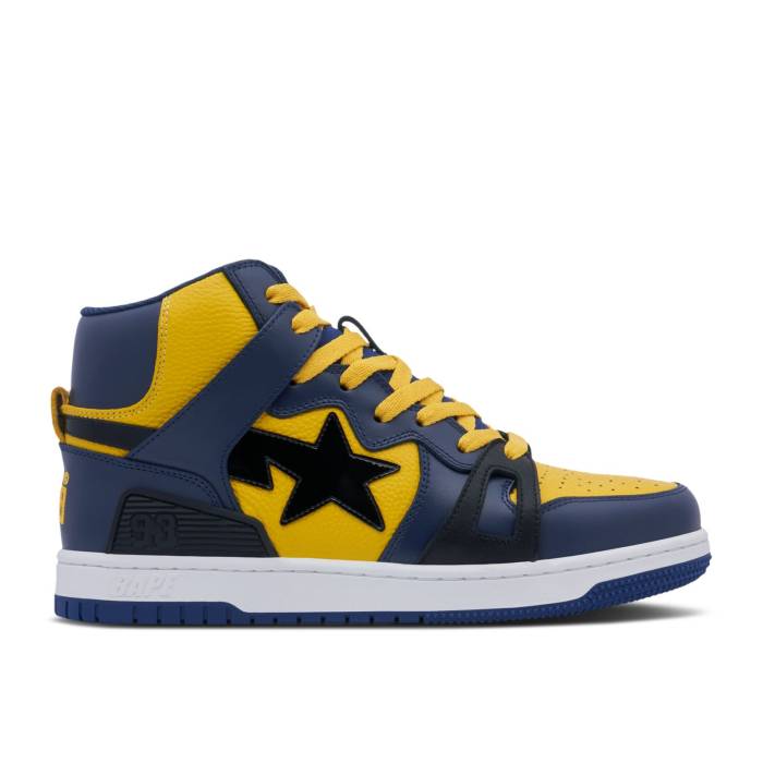 ベイプ Bape 【 Sta 93 Hi 'Yellow Navy' Men Yellow 】 メンズ yellow 黄色・イエロー