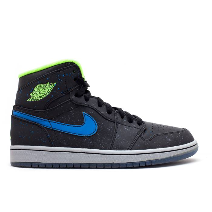 ナイキ エアジョーダン Air Jordan 【 Jordan 1 Retro High \u0027Bhm\u0027 Men Black/Volt-Photo Blue-White 】 レトロ 御機嫌 メンズ 黒いこと 黒いこと