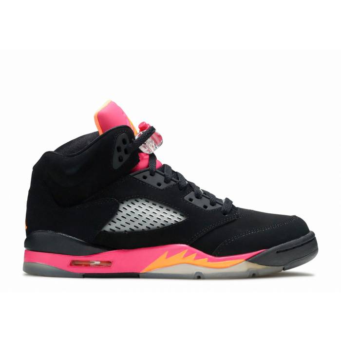 ナイキ エアジョーダン Air Jordan 【 Jordan 5 Retro Gg 'Floridian' Youth Black/Bright Citrus-Fsn Pink 】 レトロ ジュニア キッズ 黒色 ブラック pink ピンク|スニケス