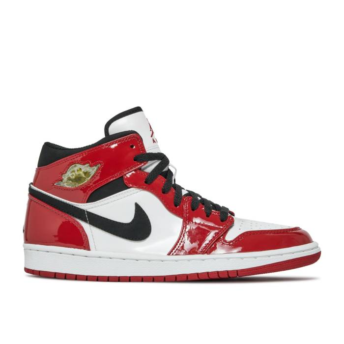 ナイキ　エアジョーダン Air Jordan 【 Jordan 1 Retro Patent 'Chicago Bulls' 2003 Men White/Black-Varsity Red 】 レトロ パテント メンズ 白色 ホワイト Red 赤・レッド