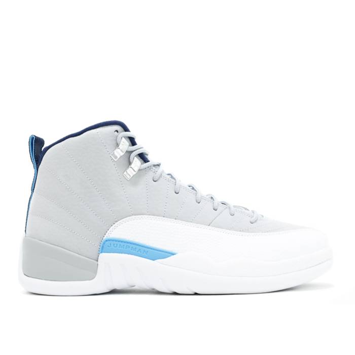 ナイキ　エアジョーダン Air Jordan 【 Jordan 12 Retro 'Grey University Blue' Men Wlf Grey/Unvrsty Bl-Wht-Mdnght 】 レトロ メンズ 灰色 グレー