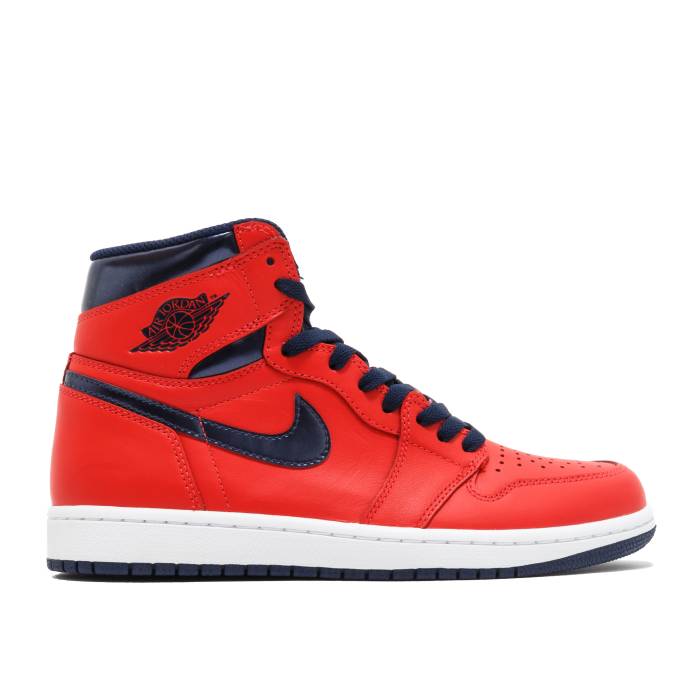ナイキ エアジョーダン Air Jordan 【 Jordan 1 Retro High Og \u0027David Letterman\u0027 Men Light Crimson/Midnight Navy-University Blue-White 】 レトロ 御機嫌 メンズ クリムゾン