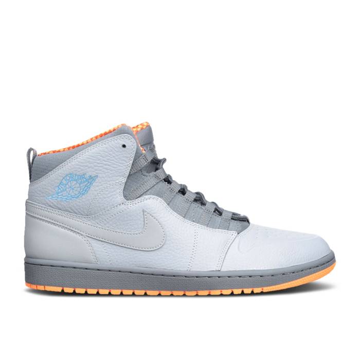 ナイキ エアジョーダン Air Jordan 【 Jordan 1 Retro \u002794 \u0027Bobcats\u0027 Men Wolf Grey/Dark Powder Blue-Cool Grey-Atomic Orange 】 レトロ メンズ 薄墨色 薄墨色 orange 橙・オレンジ色
