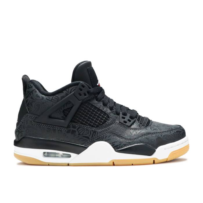 ナイキ　エアジョーダン Air Jordan 【 Jordan 4 Retro Gs 'Laser' Youth Black/White/Gum Light/Brown 】 レトロ ジュニア キッズ 黒色 ブラック 白色 ホワイト 茶色 ブラウン