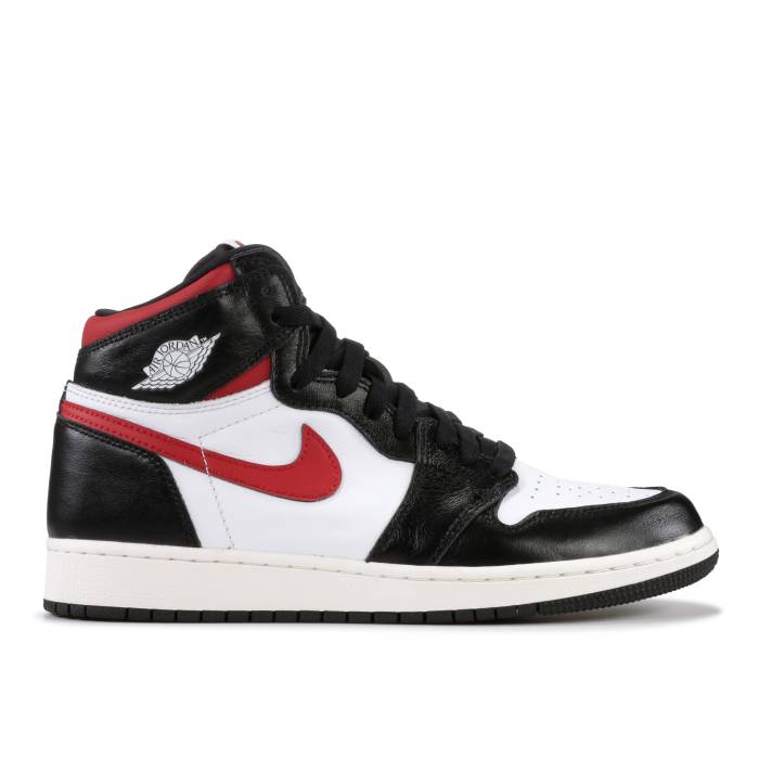 ナイキ　エアジョーダン Air Jordan 【 Jordan 1 Retro High Og Gs 'Gym Red' Youth Black/White-Sail-Gym Red 】 レトロ ハイ ジュニア キッズ 黒色 ブラック Red 赤・レッド｜スニケス