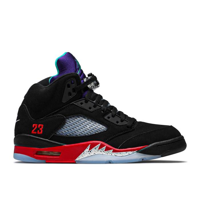 ナイキ エアジョーダン Air Jordan 【 Jordan 5 Retro \u0027Top 3\u0027 Men Black/Fire Red/Grape Ice/New Emerald 】 レトロ メンズ 黒いこと 黒いこと たき火 Red 赤・赤いこと