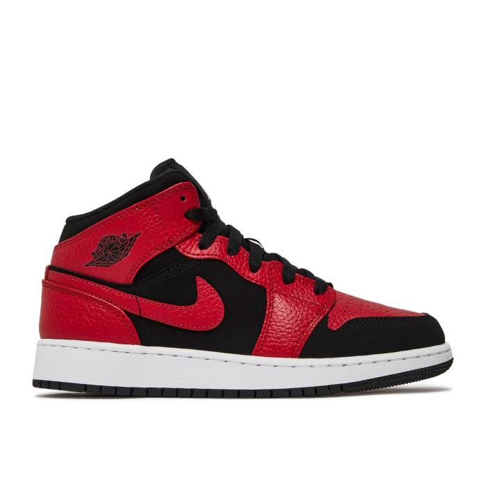 ナイキ エアジョーダン Air Jordan 【 Jordan 1 Mid Gs Black Gym Red Youth Black/White/Gym Red 】 ミッド ジュニア キッズ 黒色 ブラック 白色 ホワイト Red 赤・レッド