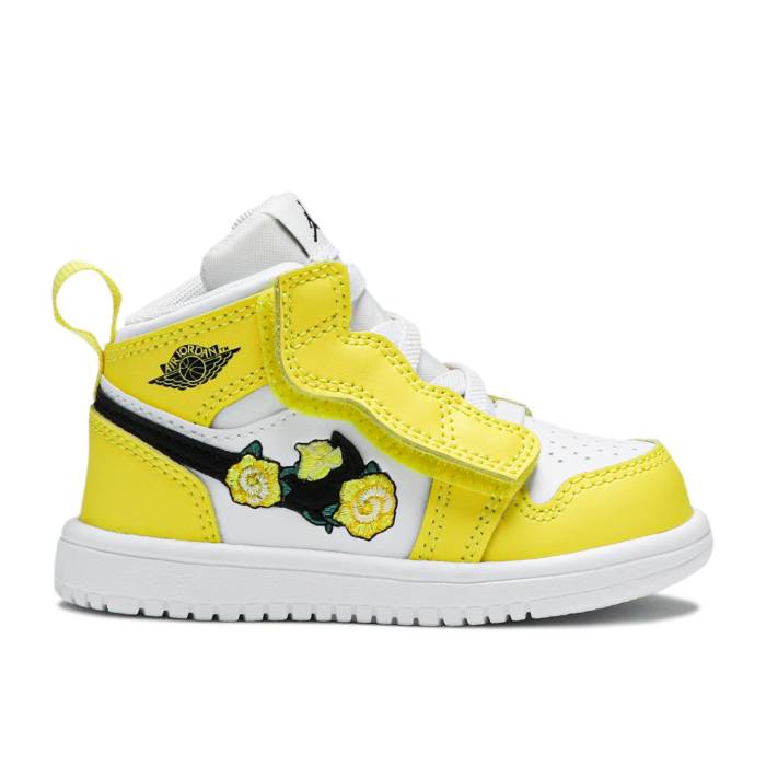 ナイキ エアジョーダン Air Jordan 【 Jordan 1 Mid Alt Td \u0027Dynamic Yellow\u0027 Infant Dynamic Yellow/Black/White 】 ミッド もの言う花 活動的 yellow 黄味がかった・黄色 黒いこと 黒いこと 白いこと 白いこと