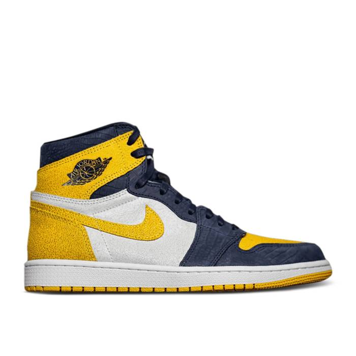 ナイキ　エアジョーダン Air Jordan 【 Jordan 1 Retro High Og 'Michigan Wolverines' Pe Men White/Amarillo 】 レトロ ハイ メンズ 白色 ホワイト