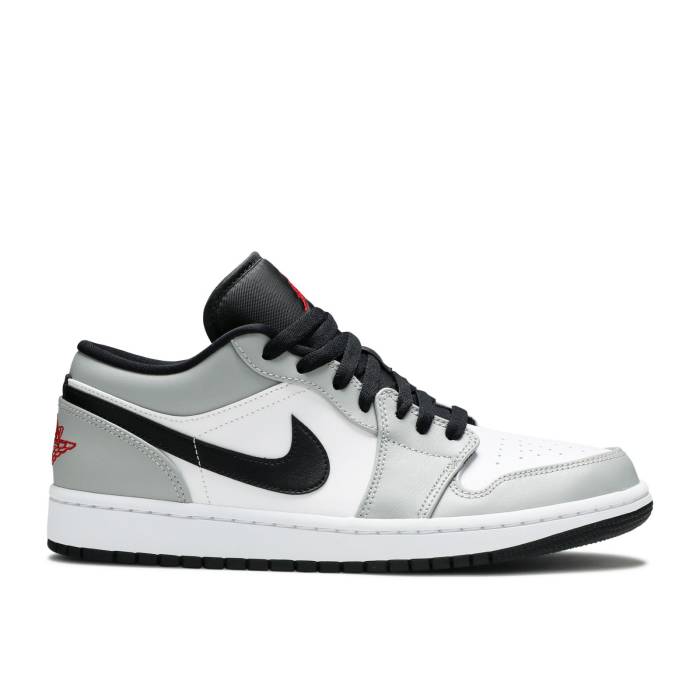 ナイキ エアジョーダン Air Jordan 【 Jordan 1 Low \u0027Light Smoke Grey\u0027 Men Light Smoke Grey/Gym Red/White 】 メンズ 薄墨色 薄墨色 Red 赤・赤いこと 白いこと 白いこと メンズ靴-スニーカー