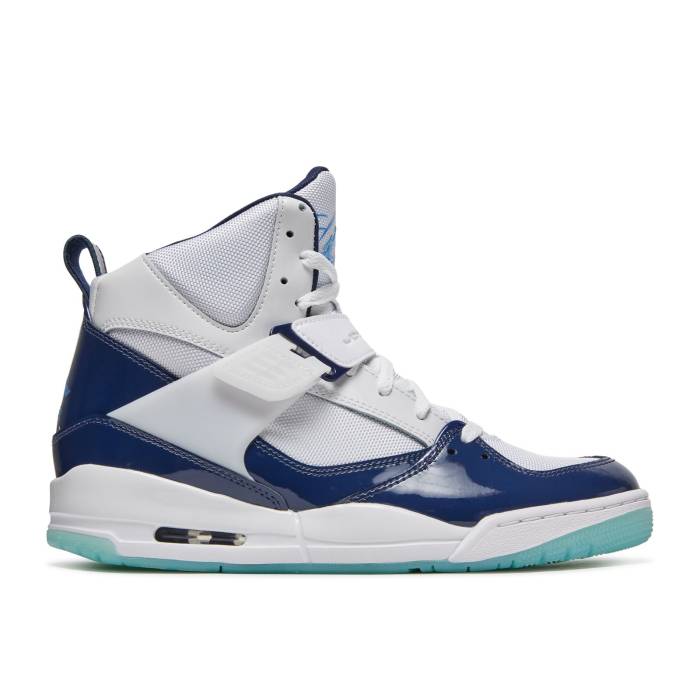 ナイキ　エアジョーダン Air Jordan 【 Jordan Flight 45 High 'Midnight Navy' Men White/University Blue/Midnight Navy 】 Flight フライト ハイ メンズ 白色 ホワイト 青色 ブルー 紺色 ネイビー