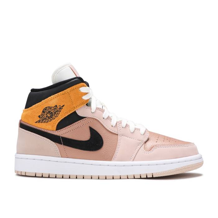ナイキ エアジョーダン Air Jordan 【 Wmns Jordan 1 Mid Se \u0027Particle Beige\u0027 Women Particle Beige/Metallic Red Bronze/University Gold/Black 】 ミッド レディース ベージュ Red 赤・赤いこと 銅・ブロンズ ゴールド 黒いこと ブ