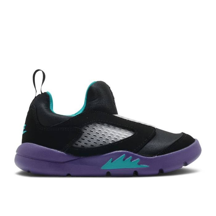 ナイキ エアジョーダン Air Jordan 【 Jordan 5 Retro Little Flex Ps \u0027Black Grape\u0027 Youth Black/New Emerald/Grape Ice 】 レトロ 御坊っちゃん キッズ 黒いこと 黒いこと