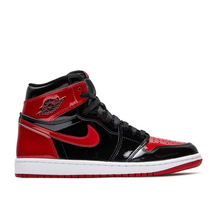 ナイキ エアジョーダン Air Jordan 【 Jordan 1 Retro High Og \u0027Patent Bred\u0027 Men Black/White/Varsity Red 】 レトロ 御機嫌 メンズ 黒いこと 黒いこと 白いこと 白いこと Red 赤・赤いこと