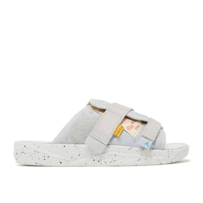 ナイキ エアジョーダン Air Jordan 【 Union La X Jordan Crater Slide \u0027Grey Fog\u0027 Men Light Smoke Grey/Siren Red/Grey Fog 】 Union 単位労働組合 天使の都市 Slide サンダル メンズ 薄墨色 薄墨色 Red 赤・赤いこと
