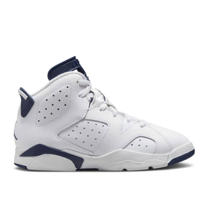 ナイキ エアジョーダン Air Jordan 【 Jordan 6 Retro Ps Midnight Navy 2022 Youth White/Midnight Navy 】 レトロ ジュニア キッズ 白色 ホワイト 紺色 ネイビー