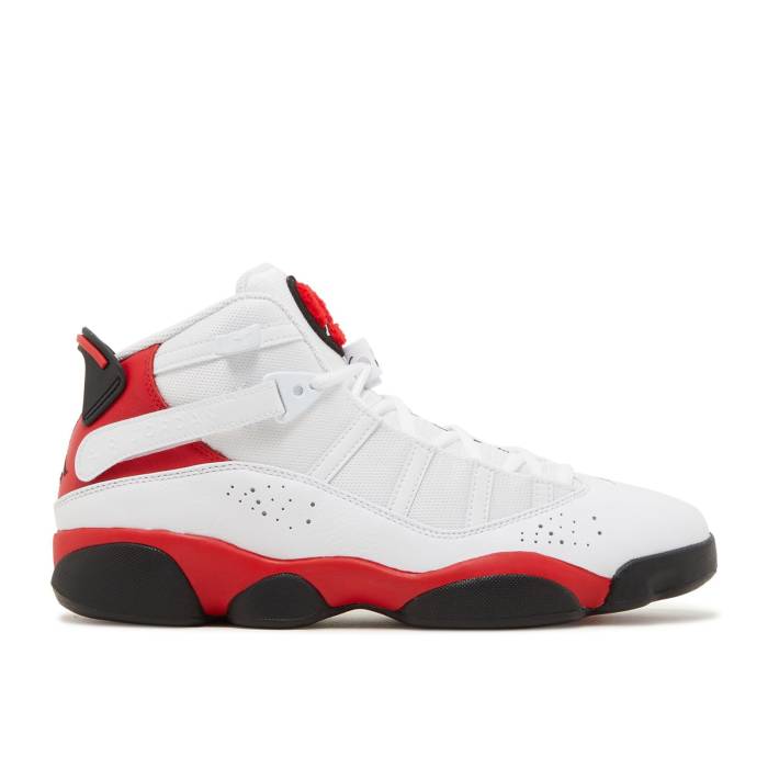 ナイキ エアジョーダン Air Jordan 【 Jordan 6 Rings \u0027Cherry\u0027 Men White/Black/University Red 】 輪っか メンズ 白いこと 白いこと 黒いこと 黒いこと Red 赤・赤いこと スニーカー-メンズ靴-靴