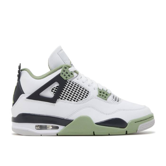 ナイキ エアジョーダン Air Jordan 【 Wmns Jordan 4 Retro \u0027Seafoam\u0027 Women White/Seafoam/Dark Ash/Neutral Grey 】 レトロ レディース 白いこと 白いこと 薄墨色 薄墨色