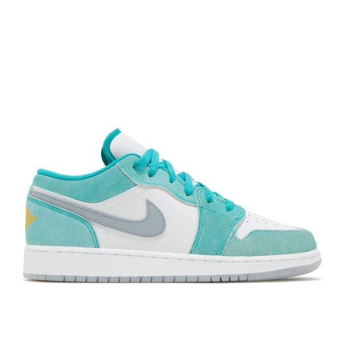 ナイキ エアジョーダン Air Jordan 【 Jordan 1 Low Se Gs New Emerald Youth New Emerald/White/Light Steel Grey/Taxi 】 ジュニア キッズ 白色 ホワイト Steel スティール 灰色 グレー