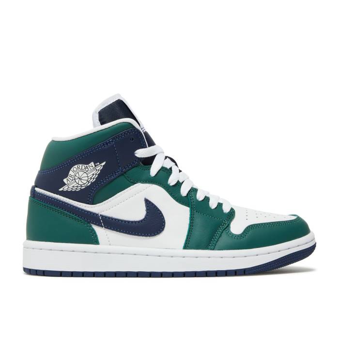 ナイキ エアジョーダン Air Jordan 【 Wmns Jordan 1 Mid Se \u0027Noble Green\u0027 Women Noble Green/White/Midnight Navy 】 ミッド レディース green 緑・緑であること 白いこと 白いこと 紺色 米国海軍