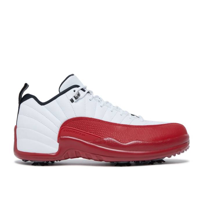 ナイキ エアジョーダン Air Jordan 【 Jordan 12 Low Golf Cherry Men White/White/Metallic Silver/Varsity Red 】 golf ゴルフ メンズ 白色 ホワイト Silver 銀色・シルバー Red 赤・レッド