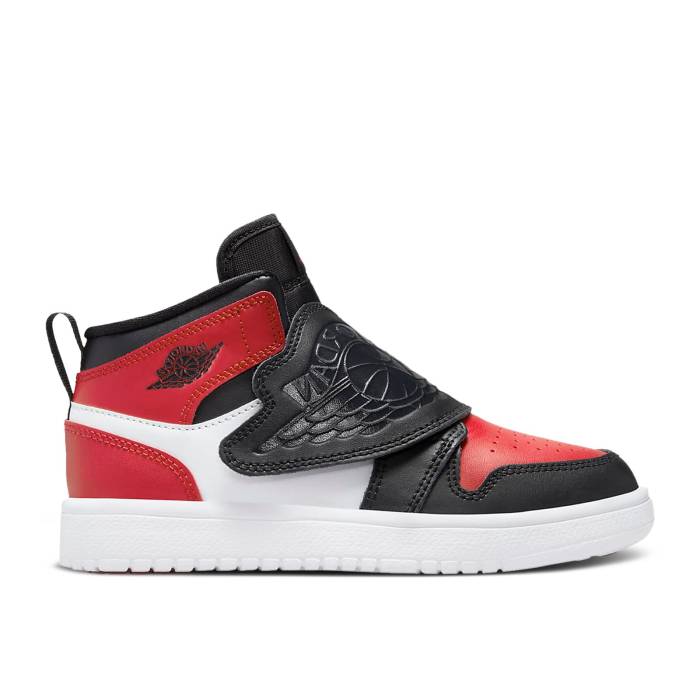ナイキ エアジョーダン Air Jordan 【 Sky Jordan 1 Ps 'Bred Toe' Youth Black/Varsity Red/White/Anthracite 】 スカイ ジュニア キッズ 黒色 ブラック Red 赤・レッド 白色 ホワイト|スニケス