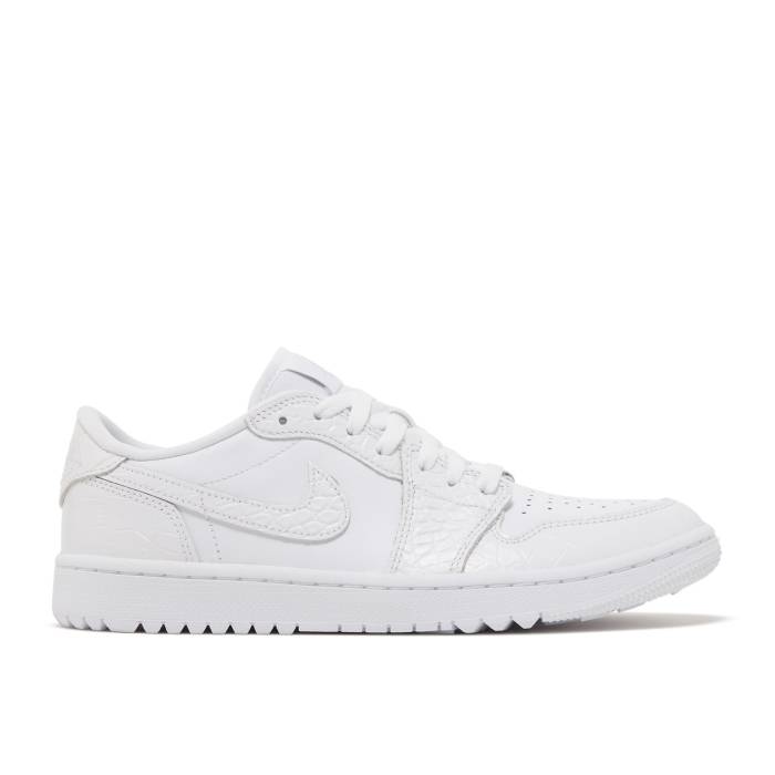 ナイキ エアジョーダン Air Jordan 【 Jordan 1 Low Golf \u0027White Crocodile\u0027 Men White/Pure Platinum/White 】 golf ゴルフ メンズ 白いこと 白いこと 純一無雑 Platinum プラチナム