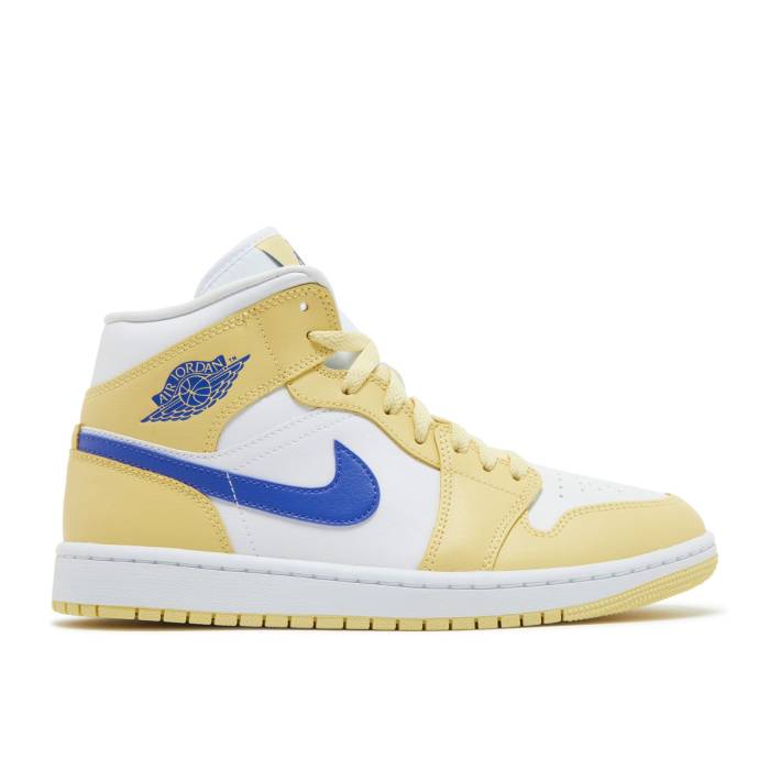 ナイキ エアジョーダン Air Jordan 【 Wmns Jordan 1 Mid \u0027Lemon Wash\u0027 Women Lemon Wash/Lapis/White 】 ミッド レディース 白いこと 白いこと
