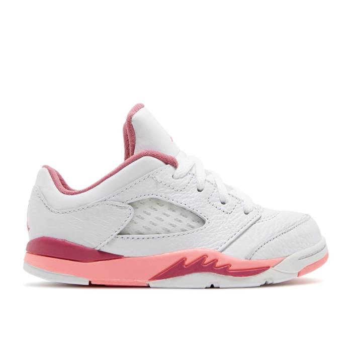 ナイキ エアジョーダン Air Jordan 【 Jordan 5 Retro Low Td \u0027Crafted For Her\u0027 Infant White/Coral Chalk/Desert Berry/Black 】 レトロ もの言う花 白いこと 白いこと 黒いこと 黒いこと