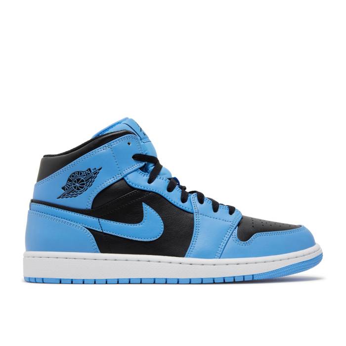 ナイキ エアジョーダン Air Jordan 【 Jordan 1 Mid \u0027University Blue Black\u0027 Men University Blue/White/Black 】 ミッド 青味 青色 メンズ 青味 青色 白いこと 白いこと 黒いこと 黒いこと