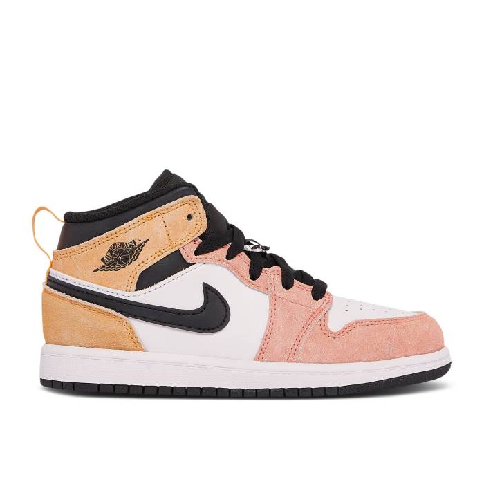ナイキ エアジョーダン Air Jordan 【 Jordan 1 Mid Se Ps \u0027Flight Club\u0027 Youth Magic Ember/Sundial/White/Black 】 ミッド 御坊っちゃん キッズ 神通力 白いこと 白いこと 黒いこと 黒いこと