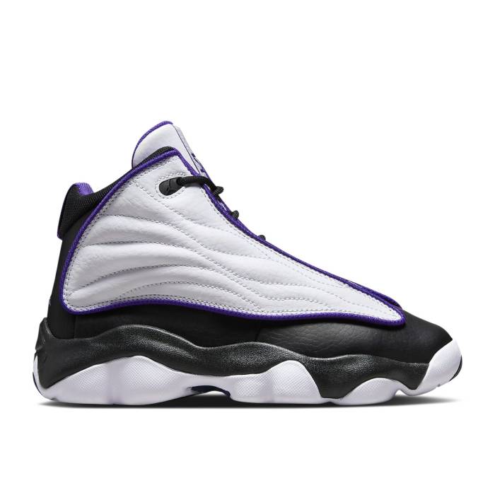 ナイキ　エアジョーダン Air Jordan 【 Jordan Pro Strong Gs 'Electro Purple' Youth White/Black/Electro Purple 】 プロ ジュニア キッズ 白色 ホワイト 黒色 ブラック Purple 紫・パープル｜スニケス