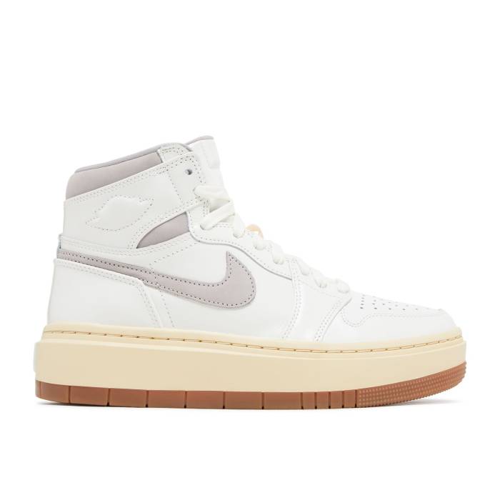 ナイキ エアジョーダン Air Jordan 【 Wmns Jordan 1 Elevate High Se \u0027Sail College Grey\u0027 Women Sail/Pale Vanilla/Gum Medium Brown/College Grey 】 御機嫌 分科大学 レディース 赤銅色 赤銅色 分科大学 薄墨色 薄墨色