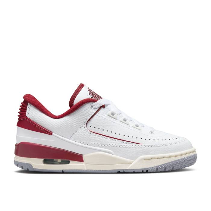 ナイキ エアジョーダン Air Jordan 【 Jordan 2/3 ガウス \u0027White Varsity Red\u0027 Youth White/Varsity Red/Sail/Cement Grey 】 御坊っちゃん キッズ 白いこと 白いこと Red 赤・赤いこと 薄墨色・シメント 薄墨色 薄墨色