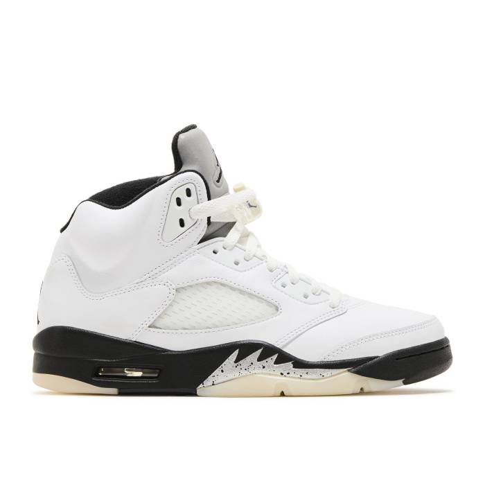 ナイキ エアジョーダン Air Jordan 【 Jordan 5 Retro \u0027White Black\u0027 Men White/Black/Sail/Metallic Silver 】 レトロ メンズ 白いこと 白いこと 黒いこと 黒いこと Silver しろがね色・しろがね色