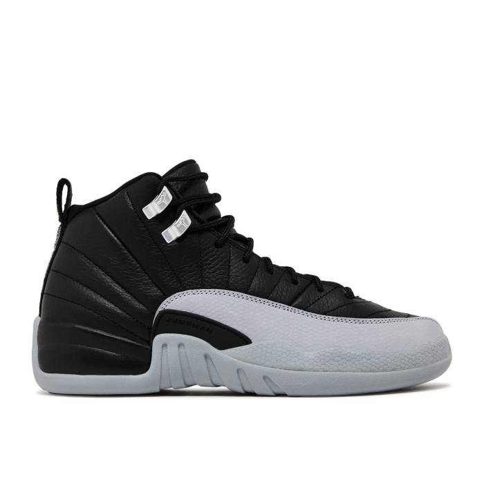 ナイキ　エアジョーダン Air Jordan 【 Jordan 12 Retro Gs 'Barons' Youth Black/Wolf Grey/White 】 レトロ ジュニア キッズ 黒色 ブラック 灰色 グレー 白色 ホワイト｜スニケス