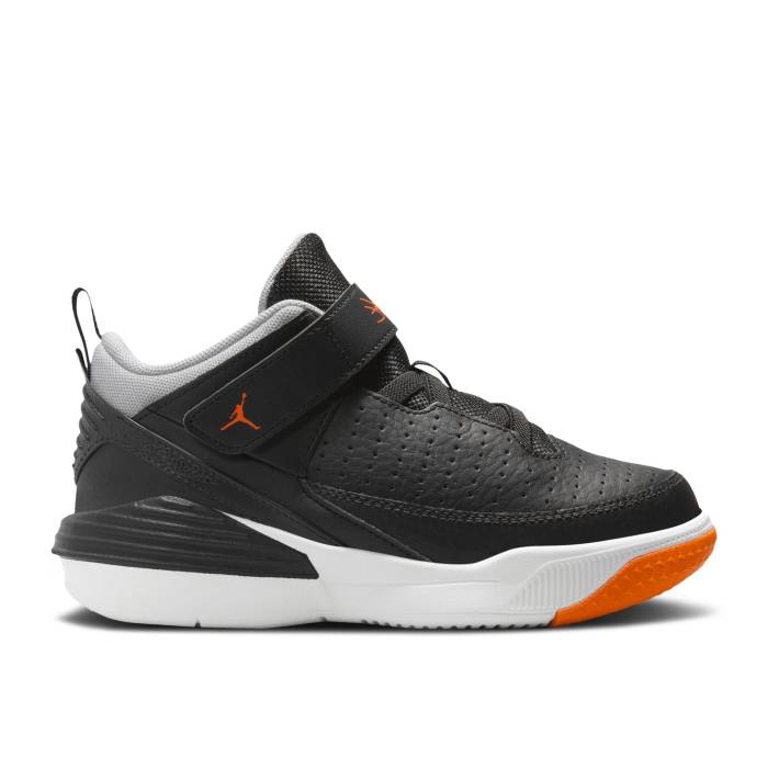 ナイキ エアジョーダン Air Jordan 【 Jordan Max Aura 5 Ps 'Magma Orange' Youth Black/Wolf Grey/White/Magma Orange 】 マックス オーラ ジュニア キッズ 黒色 ブラック 灰色 グレー 白色 ホワイト orange 橙・オレン|スニケス