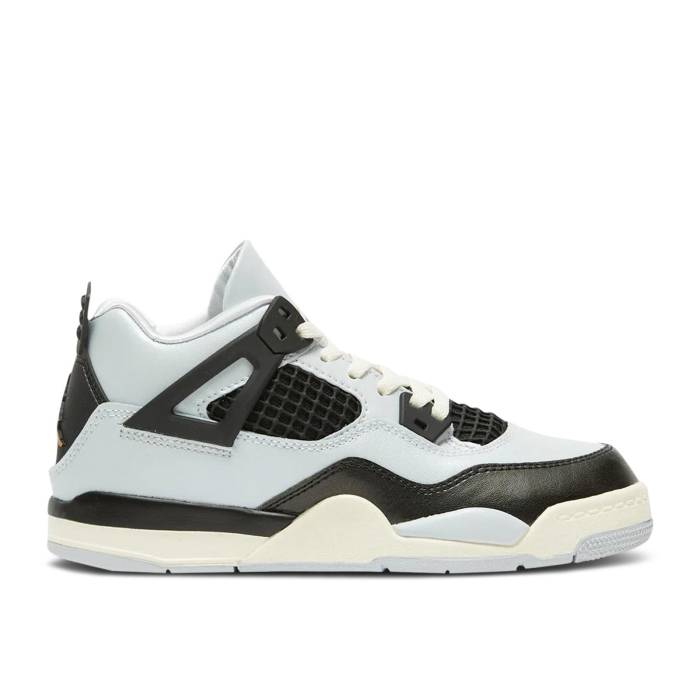 ナイキ エアジョーダン Air Jordan 【 Jordan 4 Retro Ps \u0027Platinum Gold\u0027 Youth Pure Platinum/Metallic Gold/Black/Sail 】 レトロ 御坊っちゃん キッズ 純然たる Platinum プラチナム ゴールド 黒いこと 黒いこと