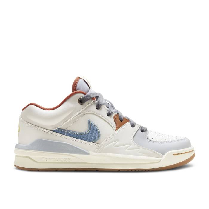 ナイキ エアジョーダン Air Jordan 【 Wmns Jordan Stadium 90 \u0027Denim Swoosh\u0027 Women Phantom/Off-White/Light Armory Blue/Coconut Milk White/Amber Brown 】 競技場 レディース 象牙色 青み 青色 白いこと 白いこと 茶