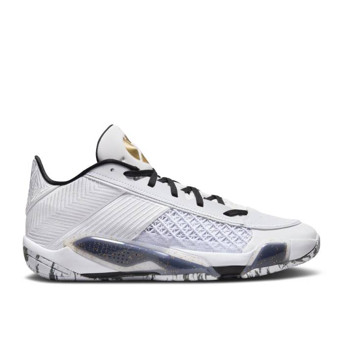 ナイキ エアジョーダン Air Jordan 【 Jordan 38 Low \u0027White Metallic Gold\u0027 Men White/Metallic Gold/Black/Pure Platinum 】 メンズ 白いこと 白いこと ゴールド 黒いこと 黒いこと 純一無雑 Platinum プラチナム